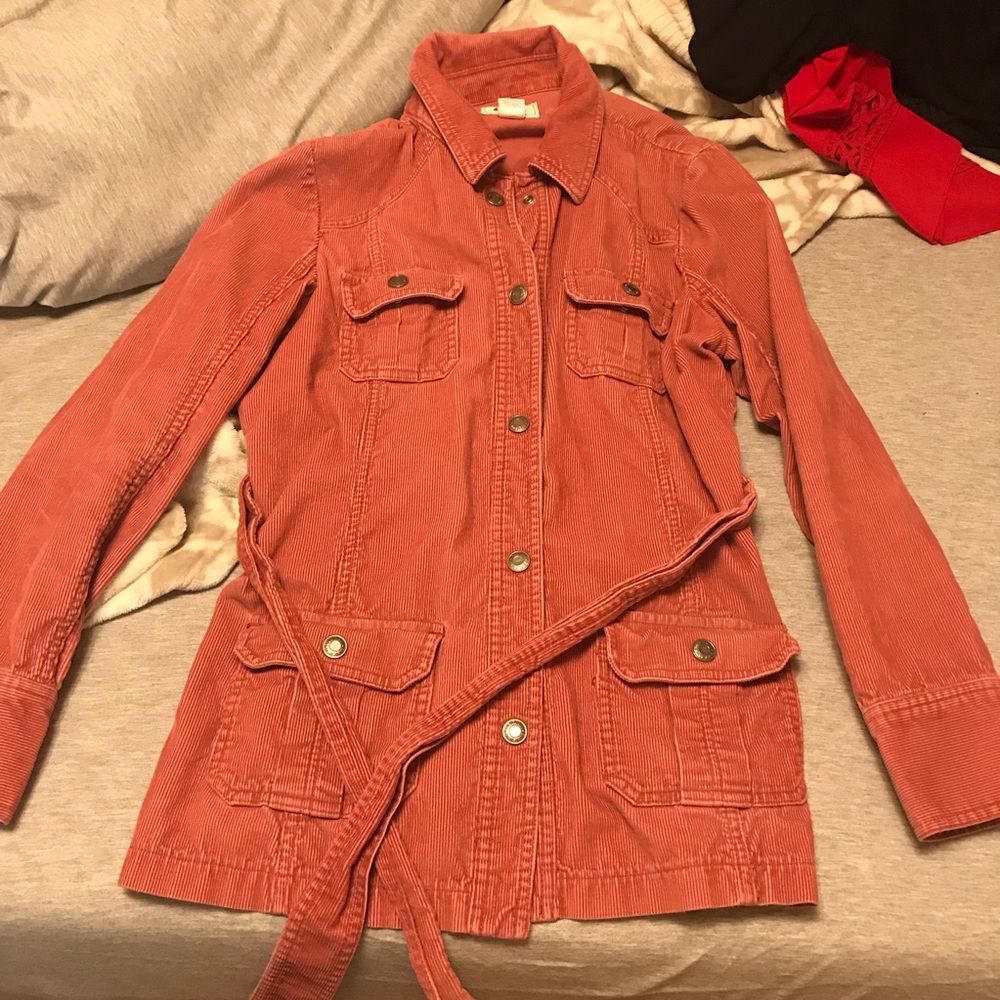 Corduroy salmon pink jacket